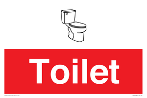 Toilet Sign Dementia Friendly Red